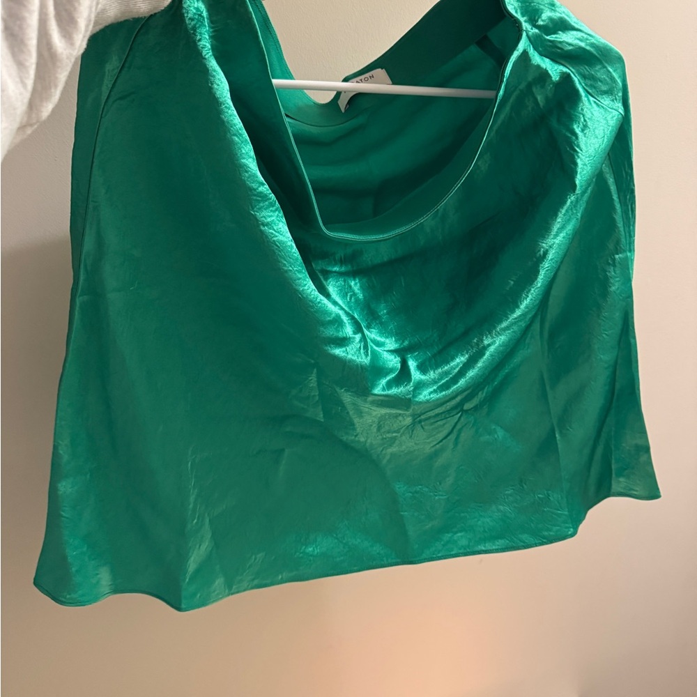 Babaton New Slip Satin Mini Skirt - Neon Green